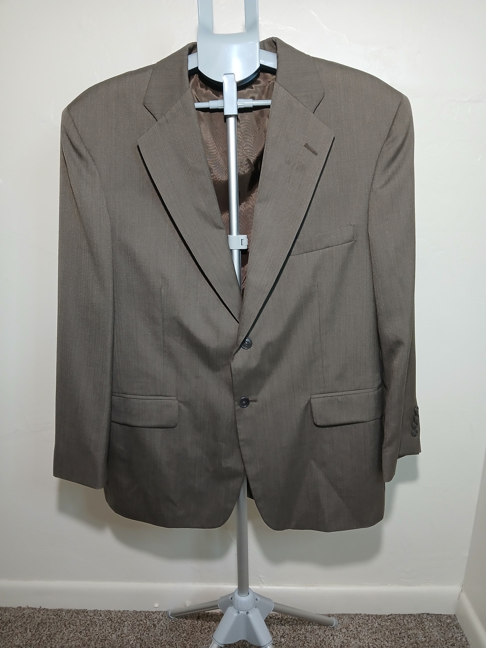 Vintage Towncraft Men's Med. Brown/Tan Woven Texture Suit Jacket Sz. 42S
